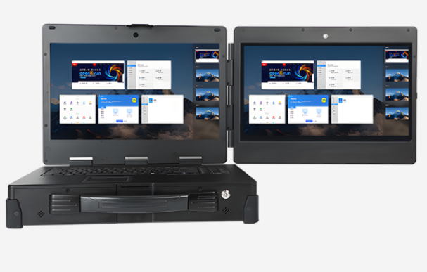 海南國產15.6英寸上翻雙屏加固便攜機推薦